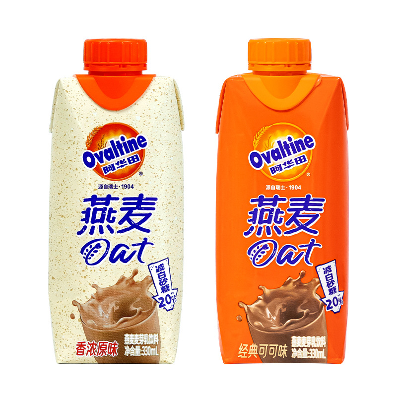 Ovaltine阿华田燕麦乳330ml*12盒整箱麦芽乳饮料批发 5