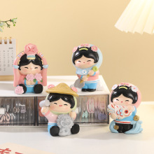 闽南旅游文创卡通惠安女公仔树脂摆件创意景区潮玩手办纪念伴手礼