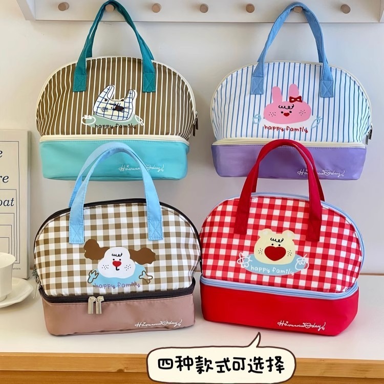 饭盒袋手提袋子保温袋饭盒包加厚铝箔学生上班族便当盒带饭装餐包|undefined