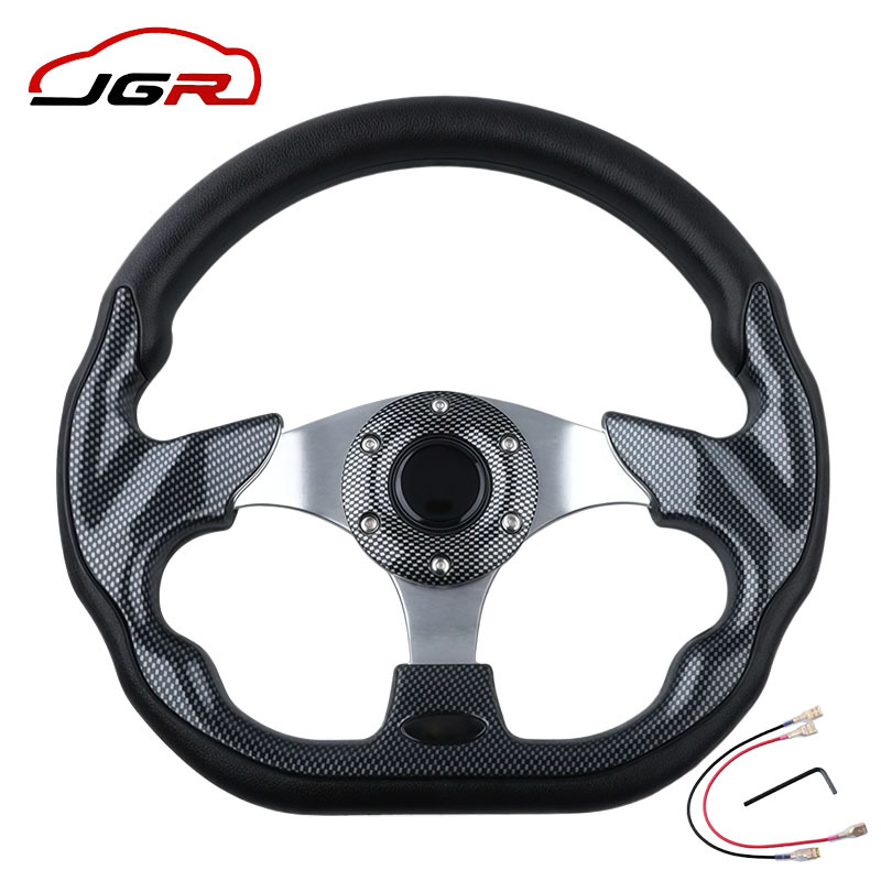Car modification PU steering wheel, personalized racing game kart 13-inch 320mm racing amusement car steering wheel
