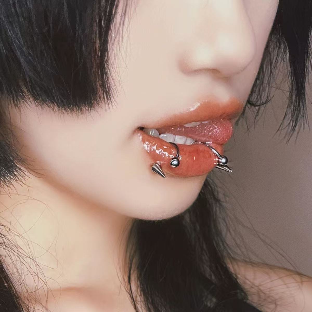 Lip piercing stainless steel, nose piercing, punk style