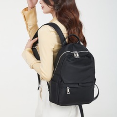 Women's Dual-Shoulder Bag 2024 New Oxford Cloth Simple Casual School Bag Commute Lightweight Fashion Versatile Travel Backpack