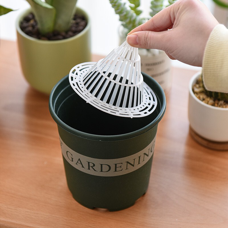 New flowerpot gasket tapered volcanic flowerpot bottom plastic mesh fleshy root breathable anti-rotten root mesh gasket