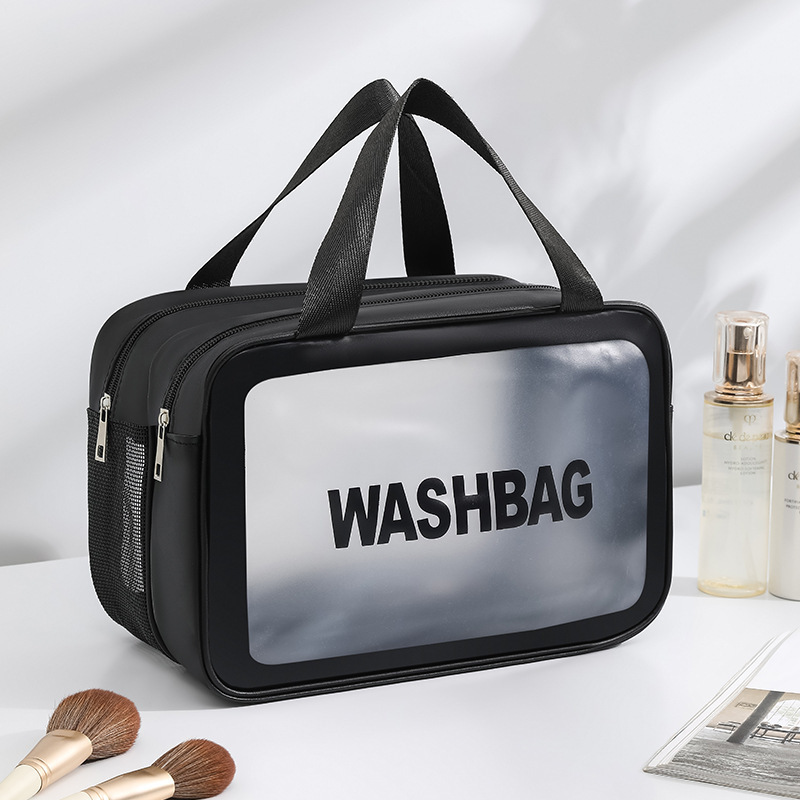 Bolsa cosmética de separación seca y húmeda, bolsa de lavado impermeable de gran capacidad, bolsa cosmética mate portátil de viaje, bolsa de almacenamiento al por mayor