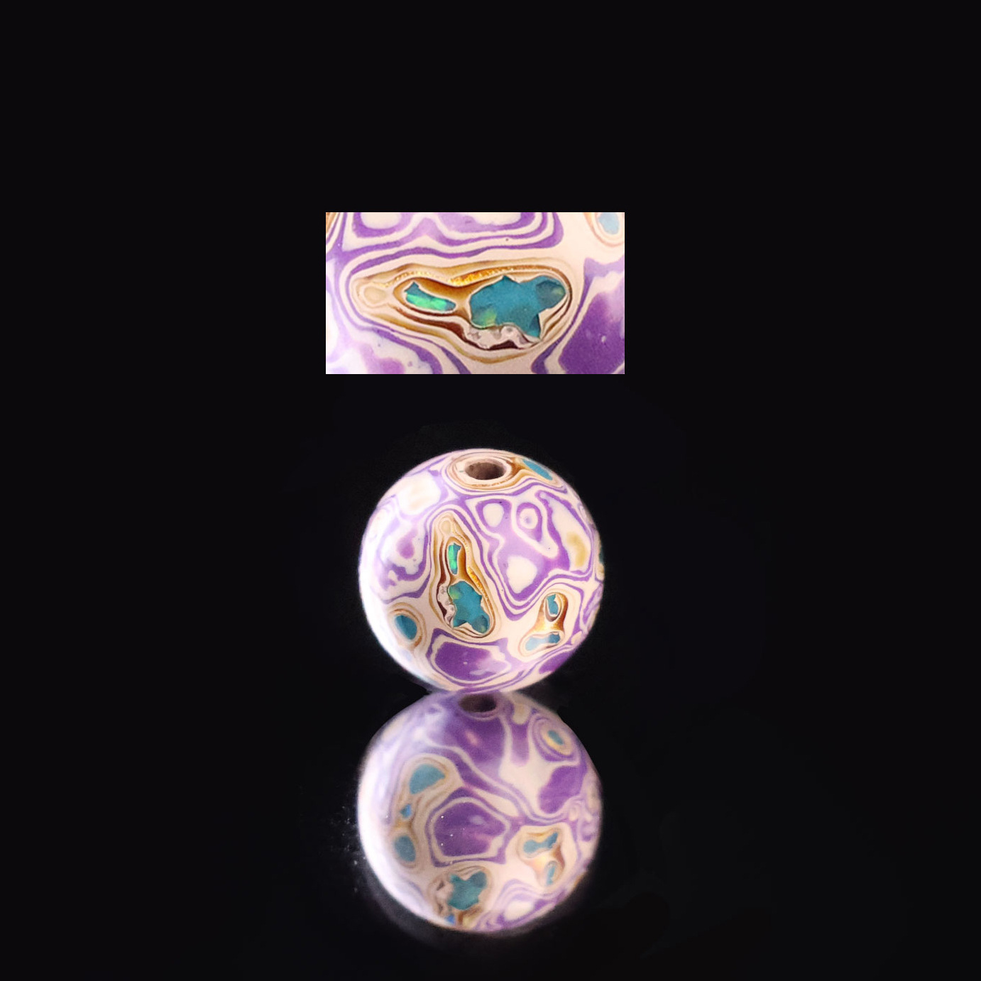 10mm 오팔 보라색