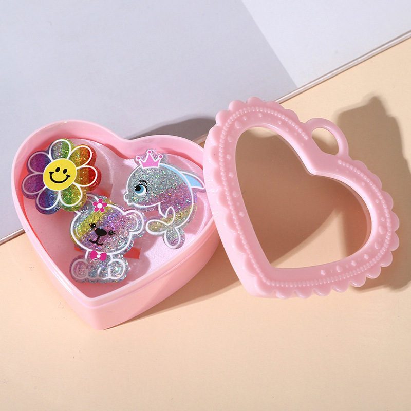 Venta directa de fábrica Anillo de resina para niños coreanos Princesa de dibujos animados Jardín de infantes Joyas para niñas Caja de regalo Regalo de cumpleaños