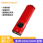 跨境新品方形手电超轻便携式轮盘手电筒铝合金多功能手电迷你