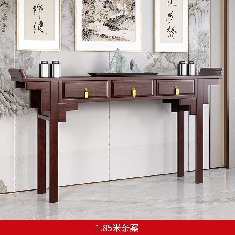 新中式中堂八仙桌六件套实木小条案十二件套供桌农村客厅家用堂屋|undefined