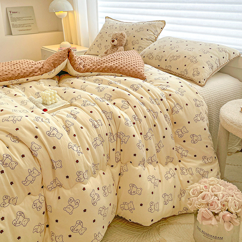 2025 New Cloud-Like Soft Quilt, Bean Velvet Soybean Quilt, Winter Quilt Core, Spring and Autumn Bean Quilt, Single Dormitory