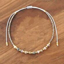 新潮Miyuki米珠手工编织友谊手链 波西米亚风简约半宝石串珠手饰