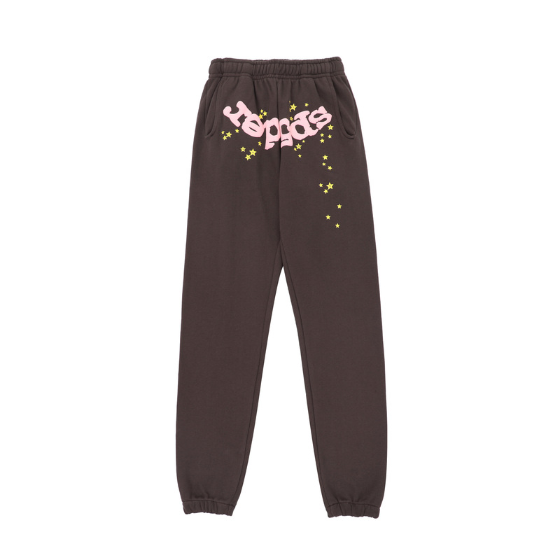Sp1derヒップホップ歌手Young Thugと同じスタイルのフォームレター555555カップル用パーカーPinkスウェットシャツ|undefined