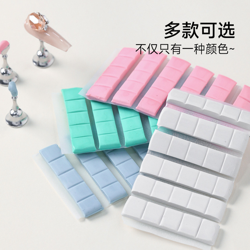 Multi-functional nail care clay green seamless nail sheet plasticine fixing glue pink practice nail sheet clay tool Multi-functional nail care clay green seamless nail sheet plasticine fixing glue pink practice nail sheet clay tool