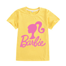 �ļ��羳��Դ��Ůͯװ�����ͯ��T��Barbie�űȿ�ͨӡ������A366