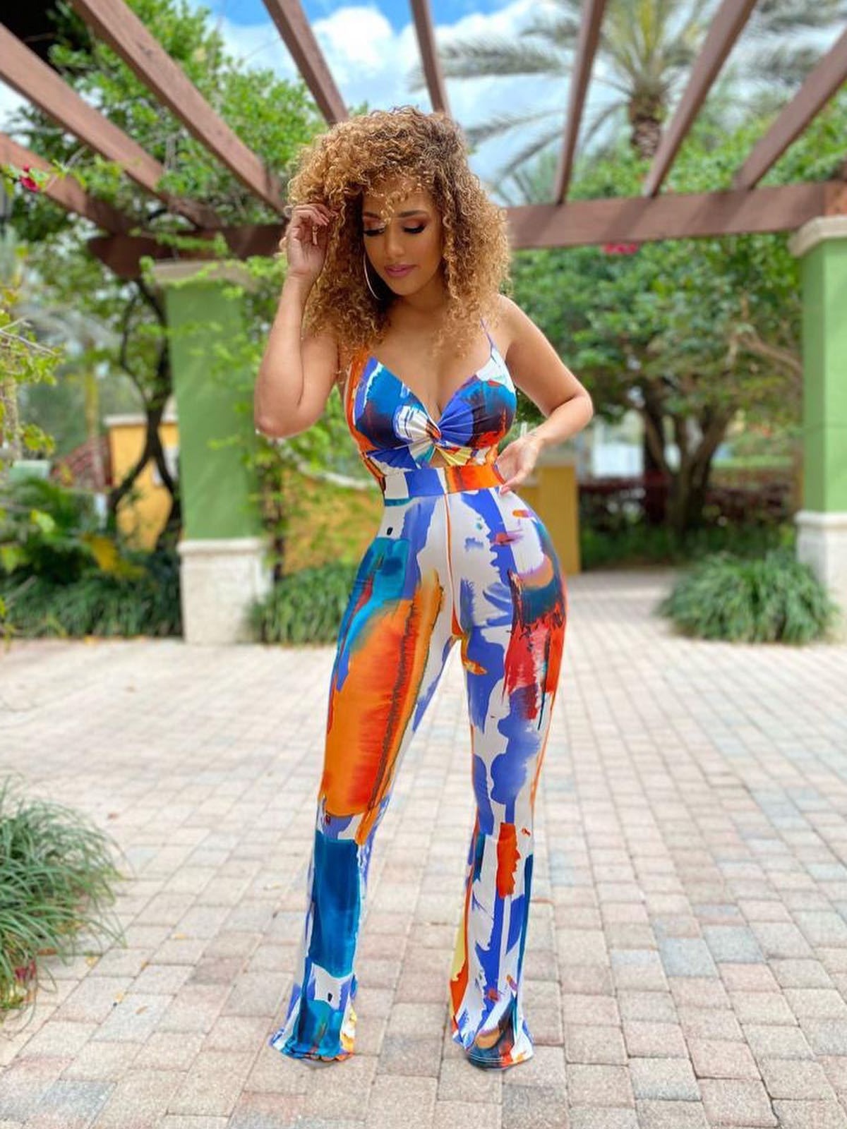 31199 ropa de mujer transfronteriza nueva ropa de mujer europea y americana Ropa de mujer de comercio exterior Amazon AliExpress Venta caliente tie-dye mono