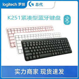 Logitech/罗技紧凑型K251蓝牙键盘99键带支架办公手机Mac适用