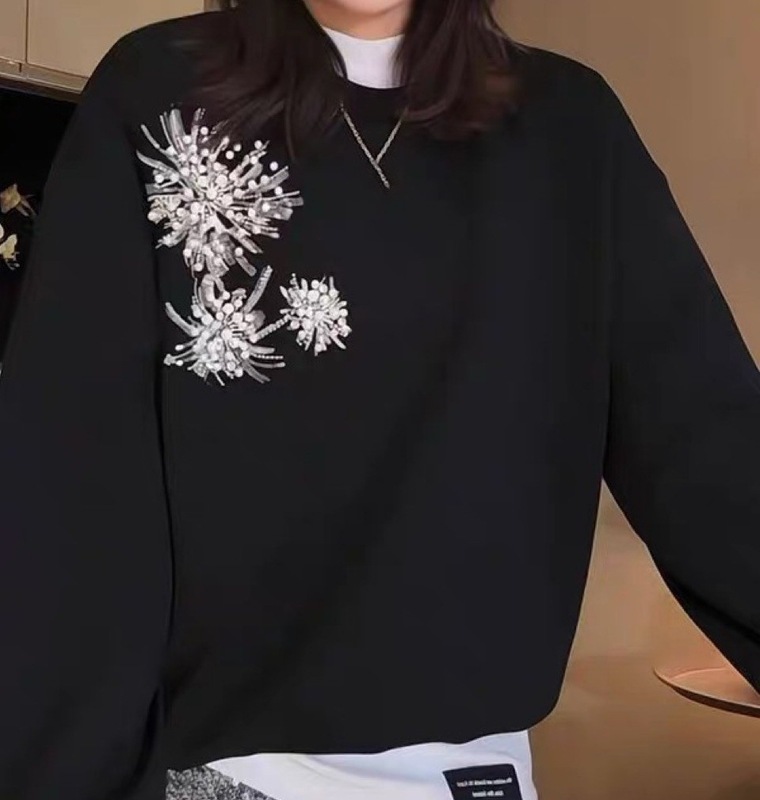 秋冬针织女装长袖珠片卫衣亮片短裙套装女秋冬款时尚女装|undefined