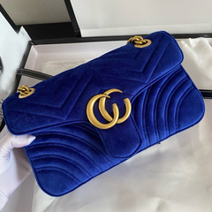 广州工厂马蒙爱心天鹅绒链条包marmon单肩斜跨女包