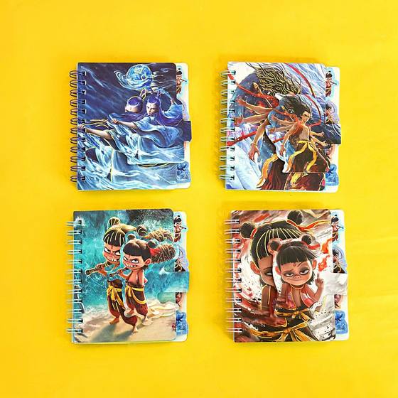 New Nezha 2 series A7 loose-leaf coil book primary school students high color value notebook children's stationery wholesale