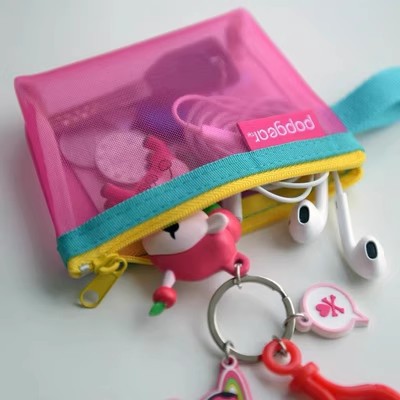 Fumigao 811 nylon tridimensional lápiz caso fresco simple de gran capacidad papelería bolsa de lápiz transparente para el examen