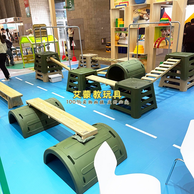 Children's Outdoor Physical Training Equipment Independent Sensory Climbing Balance Roller Anji Game Gymnastics Set