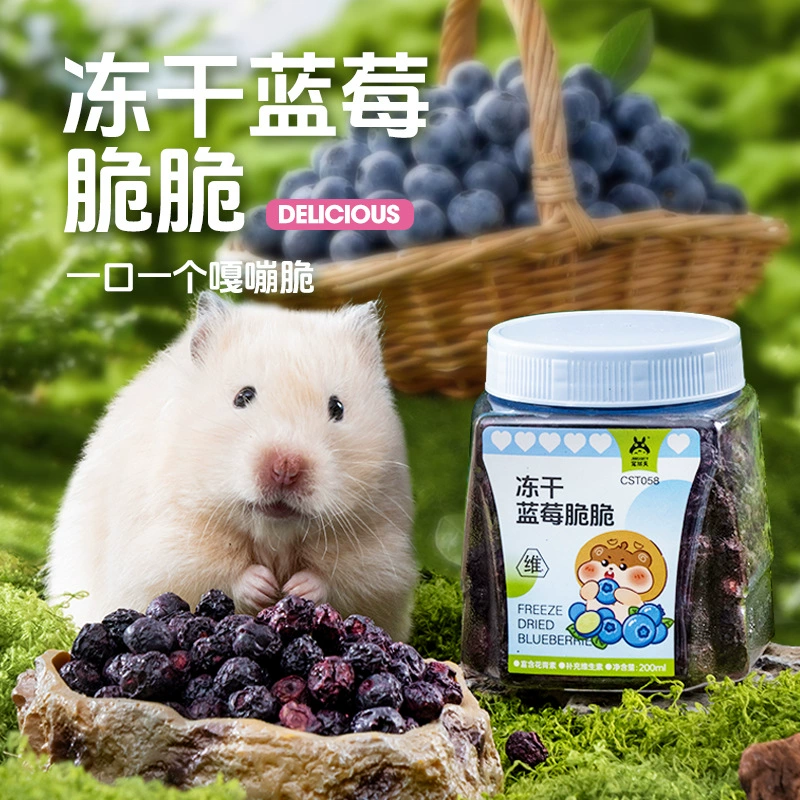 Ледяные снеки из черники для хомяков «Золотой медведь», корм для мелких хомяков.