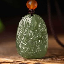 和田玉十二生肖守护神吊坠玉石本命佛普贤文殊菩萨项链本命年护身