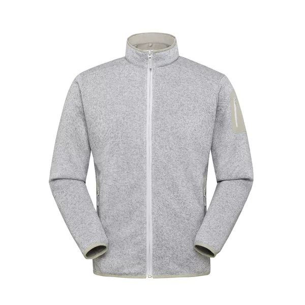 New Autumn and Winter Fleece Jacket Outdoor Sports Stand-Up Collar Men's Thermal Clothing Fleece-Lined Thickeneded Cardigan Sweatshirt Can Be Worn Outside