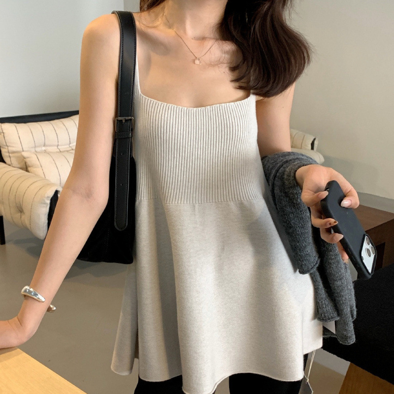 Korean Dongdaemun women's high-end fashion new autumn arrivals: super popular A-line mid-length layered camisole Korean Dongdaemun women's high-end fashion new autumn arrivals: super popular A-line mid-length layered camisole