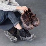 以一 Martens, летние короткие сапоги на платформе для отдыха, подходит для подростков