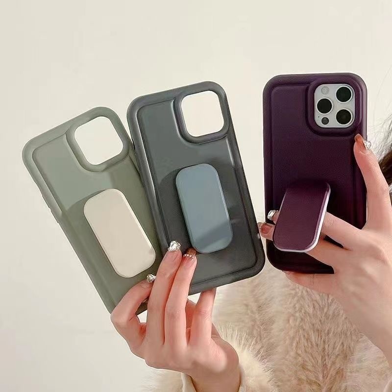 携帯電話ホルダーデスクトップ目に見えないバックステッカーサポートフレーム折りたたみ粘着ポータブルコンパクトプッシュプルホルダー|undefined