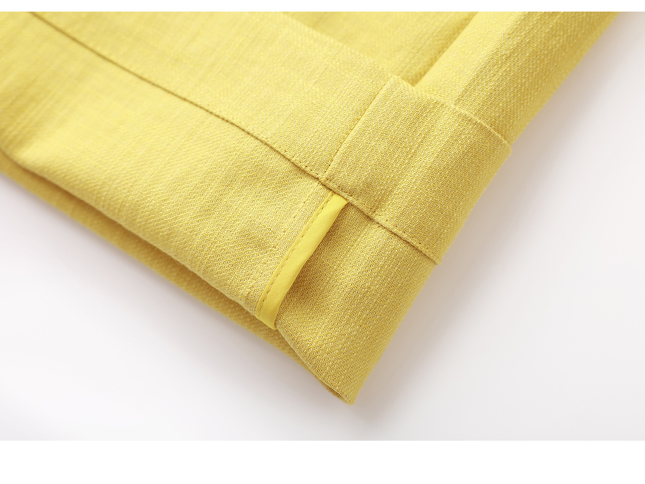 Quần culottes nữ ống rộng chất liệu cotton pha linen mát lạnh — Xanh lông mòng đen chi tiết 37