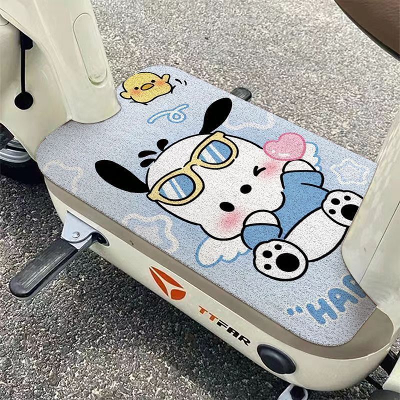 Electric Car Floor Mats Cartoon Cute Puppy Free Cutting Dust Removal and Dirt-Resistant Universal Anti-Slip Wire Ring Foot Mats for Delivery