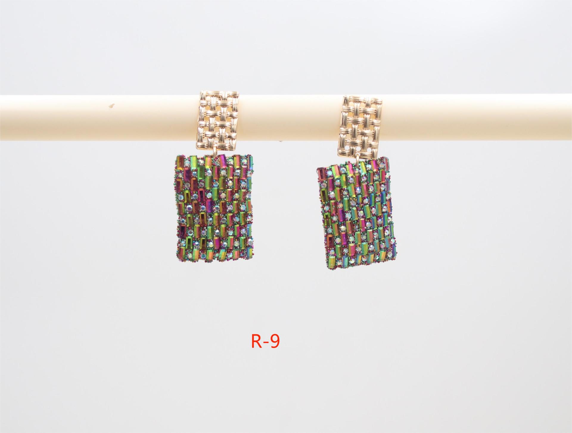 17g Weight Steel needle Ear Needle Material Glass Inlay Material Drop Earrings Classification 1 Pair Quantity Holiday, Daily Occasion Mixed materials Material Rectangle Pattern Women's Gender Inlay Design Simple Style Style 1 Pair Simple Style Rectangle Inlay Mixed Materials Glass Drop Earrings 9
