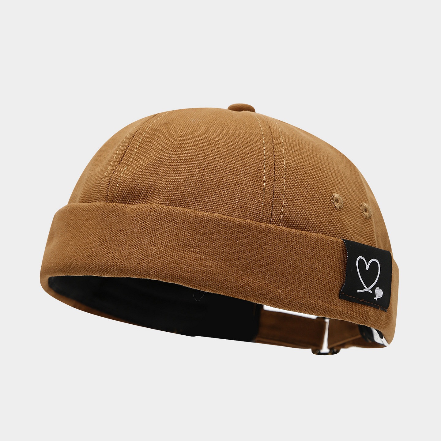 Sombrero de mujer de Moda de Primavera nuevo sombrero de melón retro sin ala estilo coreano versátil sombrero de piso de los hombres de la calle hip hop yuppie sombrero