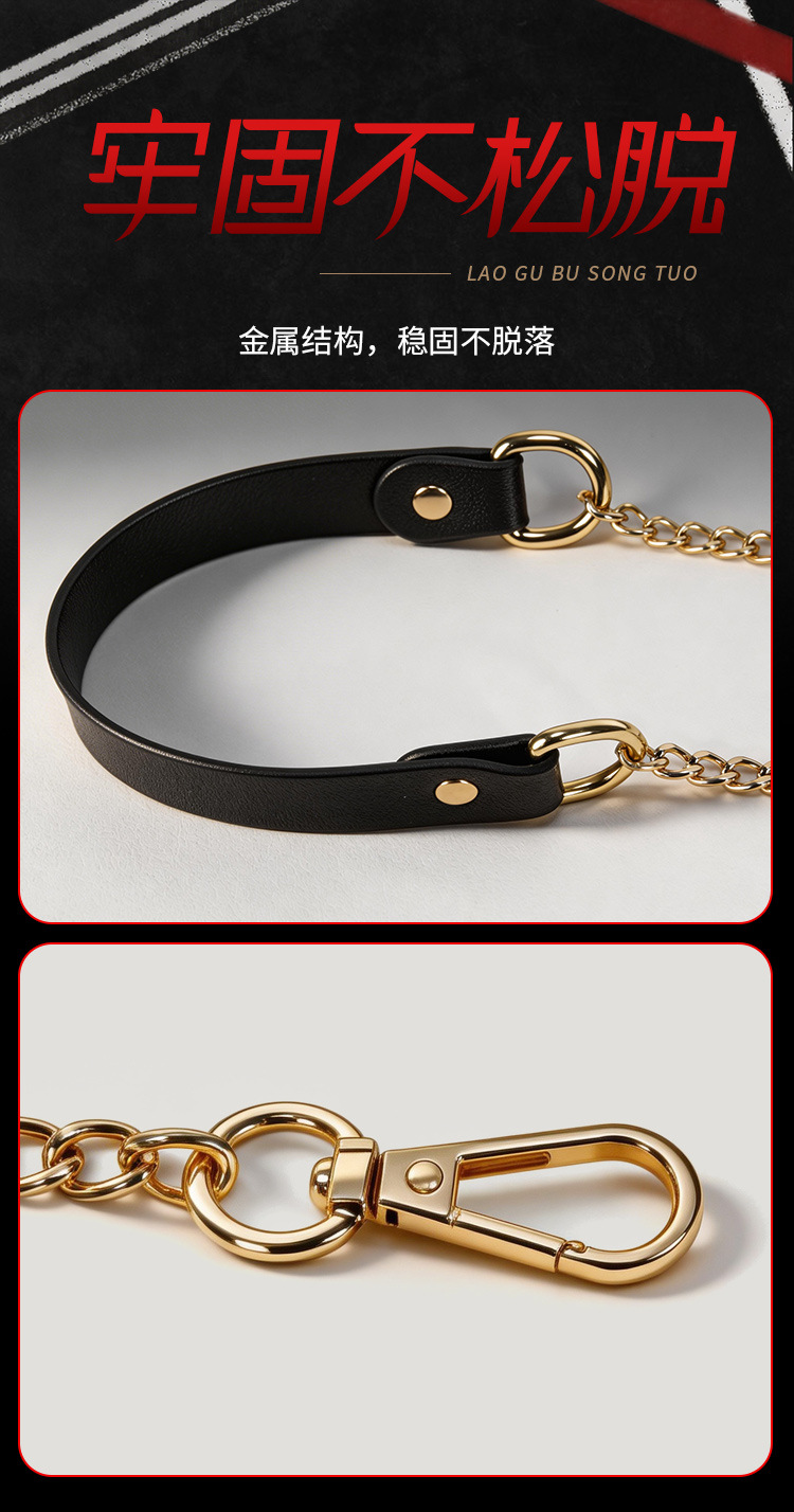 SM Restraint Set with Metal Handcuffs, Ball Gag and Nipple Clamps, Black — detail image 8
