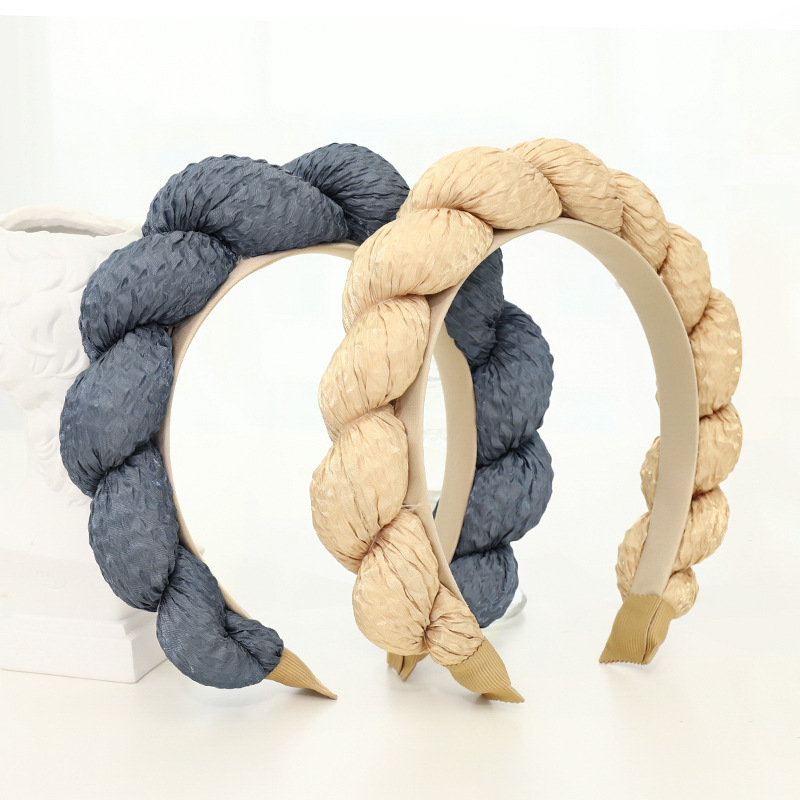 New European And American Style Braid Women's Outing Hair Band Hair Tie Simple Temperament Korean Style Hair Band R220 display picture 13