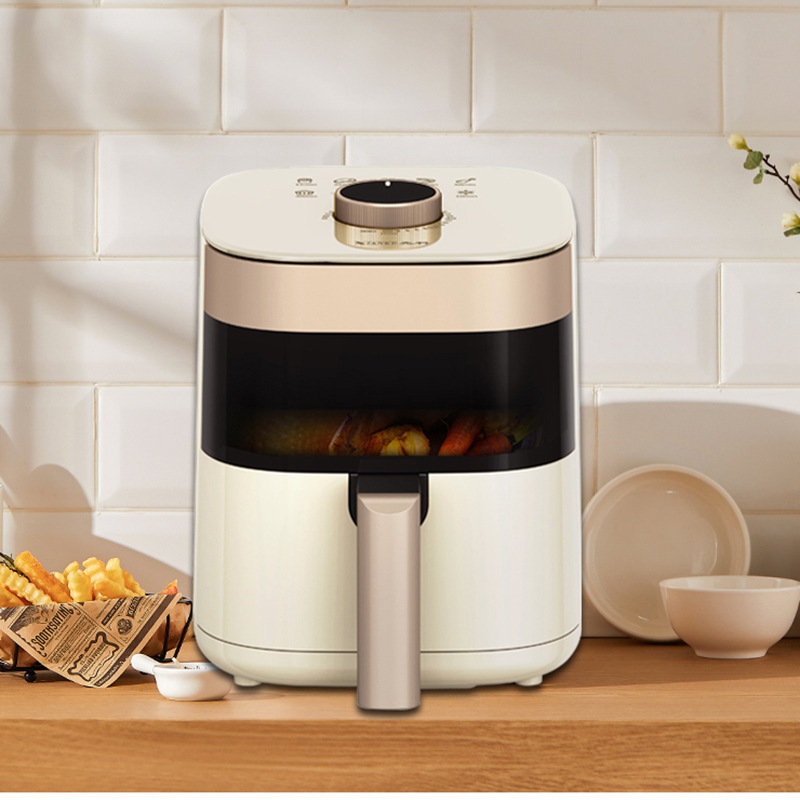 New 4.5L Visual Air Fryer with No Smoke Home Appliance Multifunction Large Capacity French Fry Maker Gift Wholesale