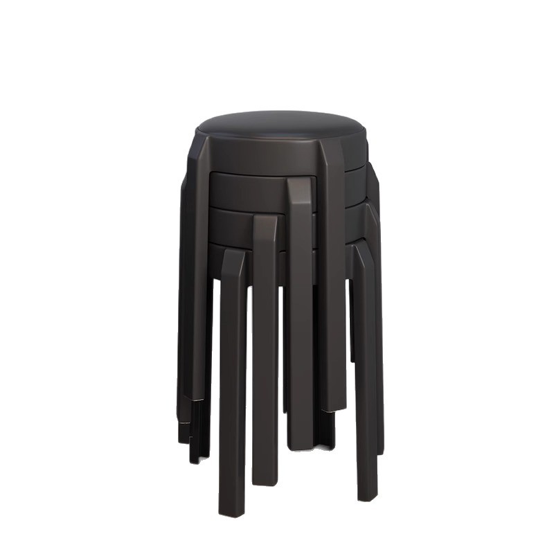 Taburetes de cuero de plástico de paquete blando, taburetes de comedor simples, taburetes comerciales altos.