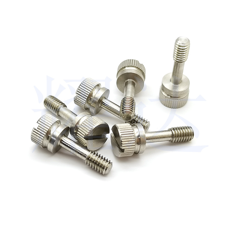 批发螺钉 五金滚花头螺丝材质不锈钢|304螺钉直纹圆柱头手拧螺钉