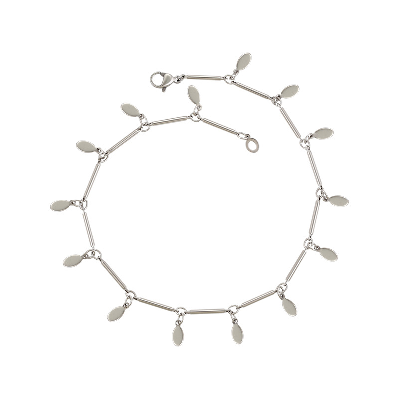 Joyería de Xuking Comercio exterior europeo y americano personalidad transfronteriza moda pie joyería borla lentejuelas blanco tobillera hembra al por mayor