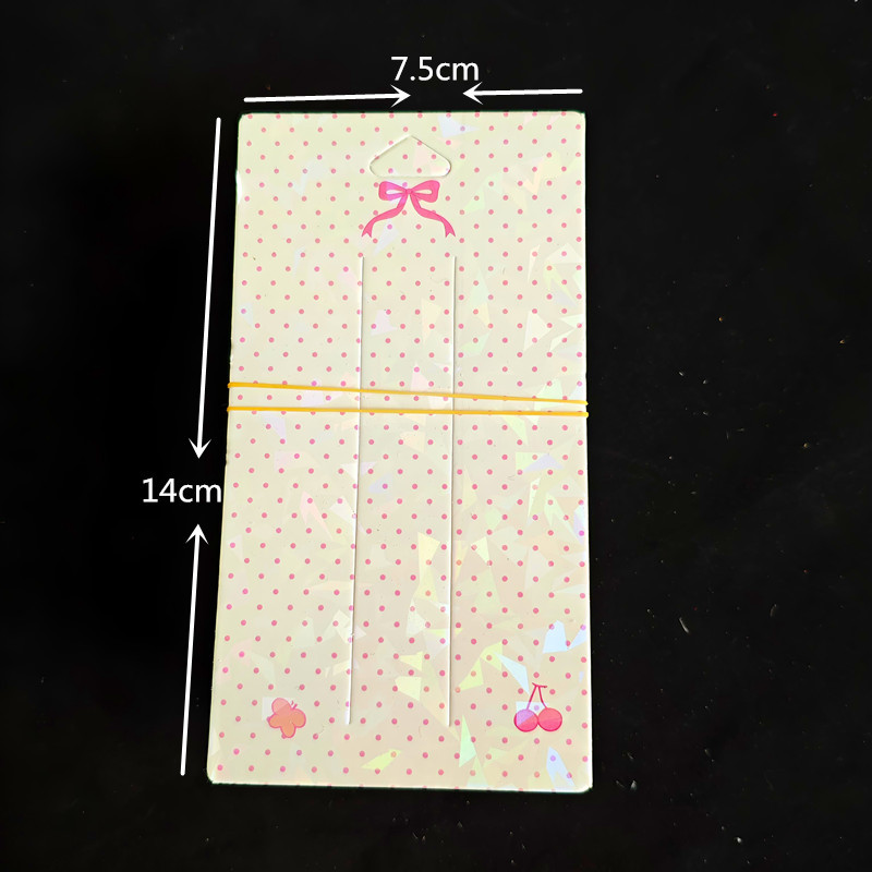 100 hojas de un paquete de tarjetas de horquilla, tarjetas de clip largas y cortas de estilo coreano, tarjetas de papel de cartón con clip para puestos callejeros