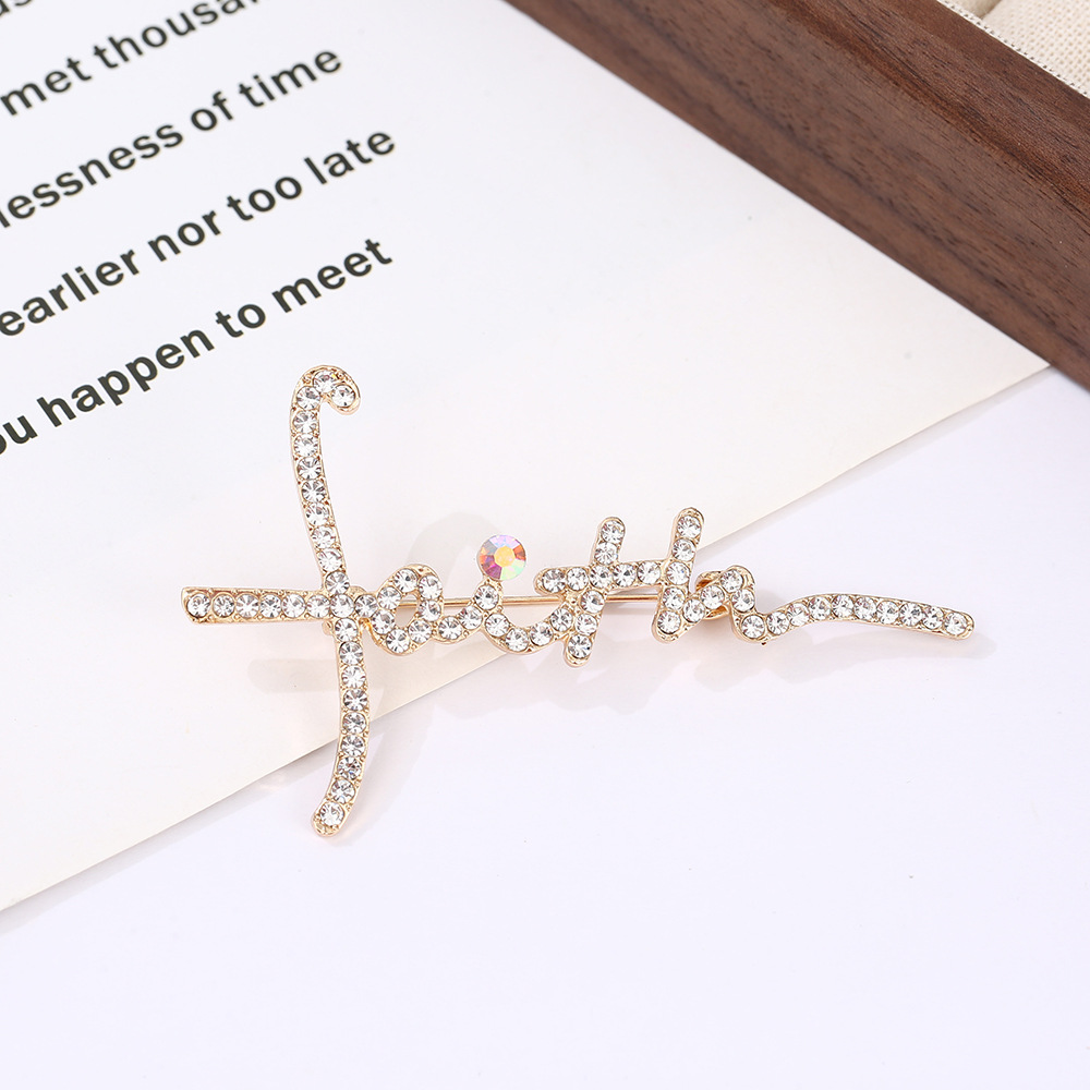 Unisex Gender Retro Classic Style Pin Letter Number Alloy Unisex Brooches