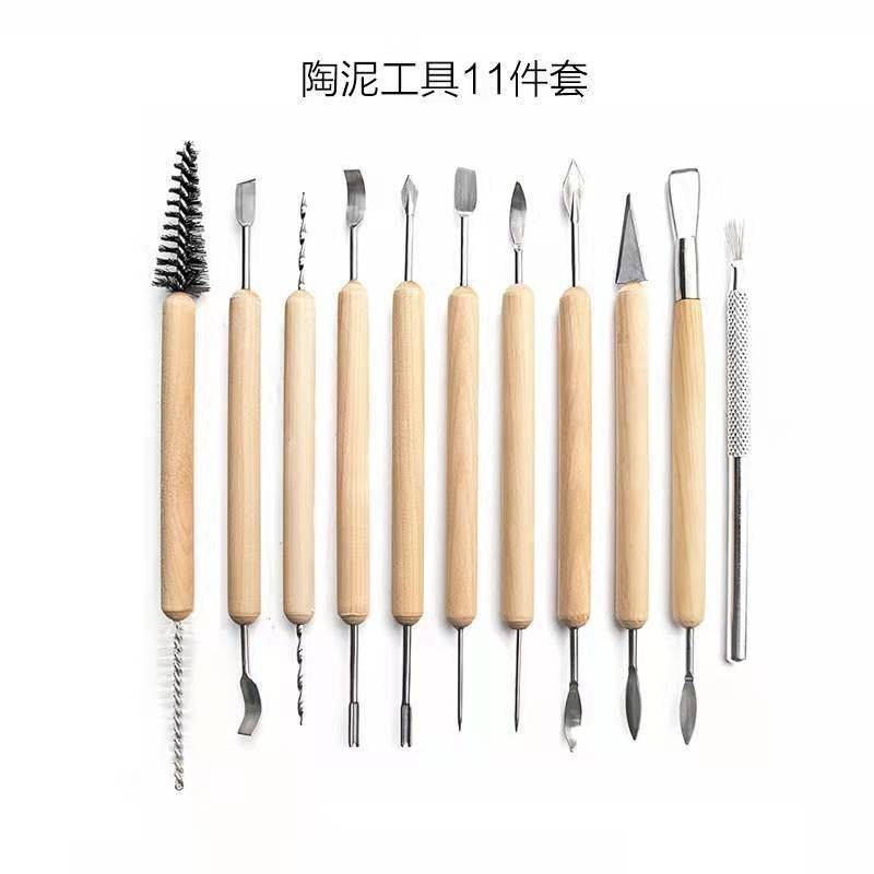 Conjunto de herramientas de cerámica transfronterizas de barro de cerámica de escultura DIY fábrica directa