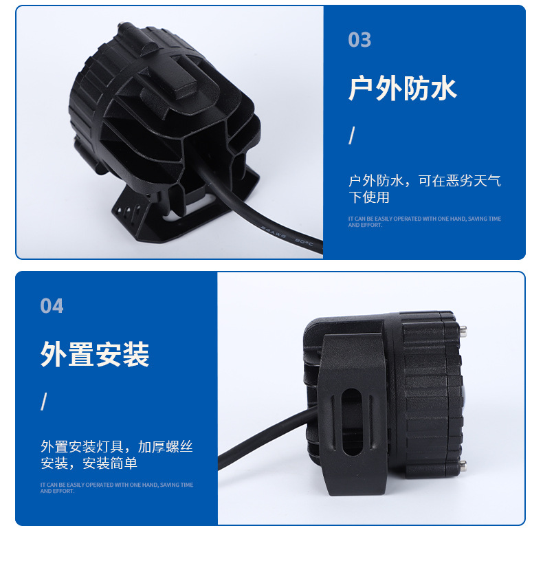 Dual Lens Headlights for Motorcycles and Electric Vehicles, Led External Front Lights, Euro Truck Modification Lights