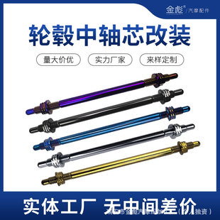 適用於於九號/小牛/猴子電動車改裝前軸電摩前輪中軸絲桿12mm燒鈦