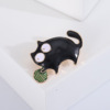 Enamel, fashionable high-end brooch, kitten, 2019, Korean style, European style