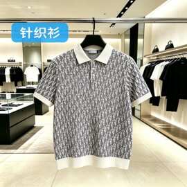 【针织短袖】夏季新款 针织提花Polo针织衫潮牌男女同款针织短袖