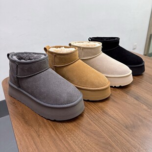 �ܶ���ͬ�������ѩ��ѥŮ4cm��Ͳ��Ƥ��ױ�ů���Ь������ѥ