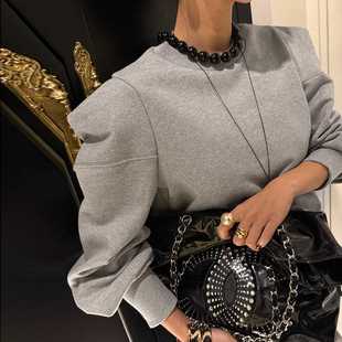 Salt Sweet South Korea Dongdaemun Long Sleeve Sweater Simple Solid Color Top Korean Sweater