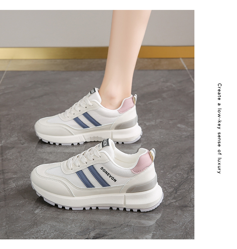 Sapatilhas de desporto em mesh para mulher calçado casual_voghion.com